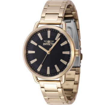 Wildflower Quartz Black Dial Ladies Watch