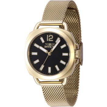 Wildflower Quartz Black Dial Ladies Watch