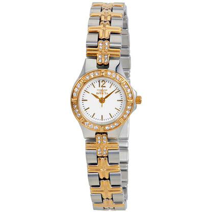 Wildflower White Dial Two-tone Ladies Watch