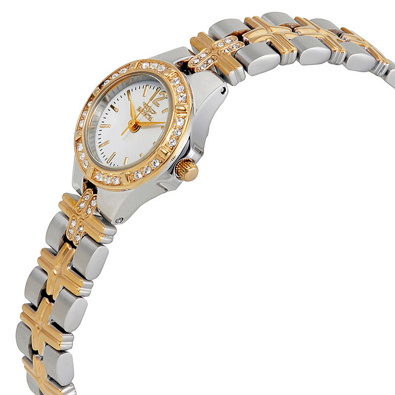 Wildflower White Dial Two-tone Ladies Watch