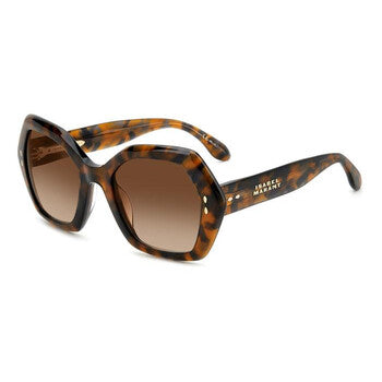 Brown Shaded Geometric Ladies Sunglasses