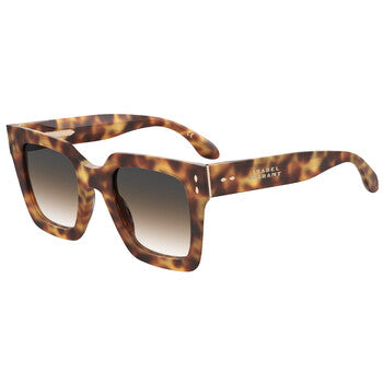 Grey Brown Shaded Square Ladies Sunglasses