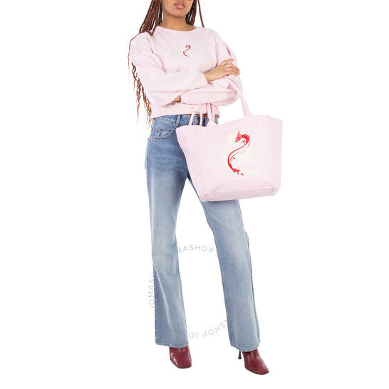 Isabel Marant, Ladies Pink Yenky Logo-Embroidered Small Tote Bag