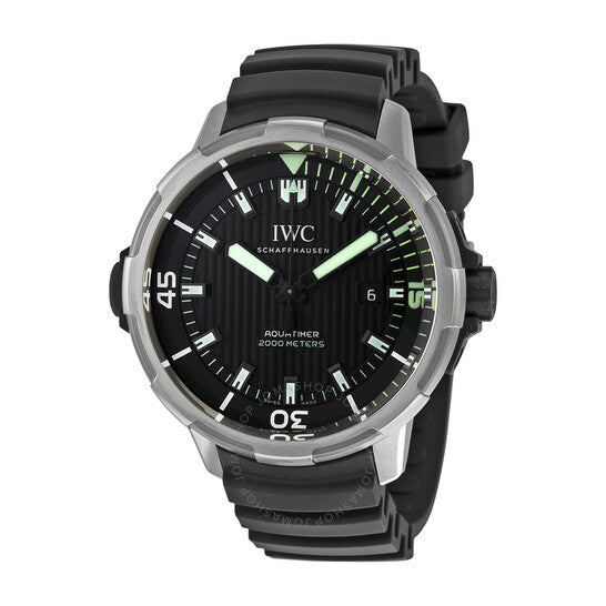 ساعة IWC Aquatimer Automatic 2000 للرجال بمينا أسود