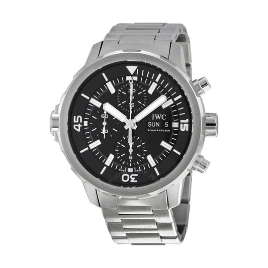 IWC, Aquatimer Automatic Chronograph Black Dial Stainless Steel Men's Watch