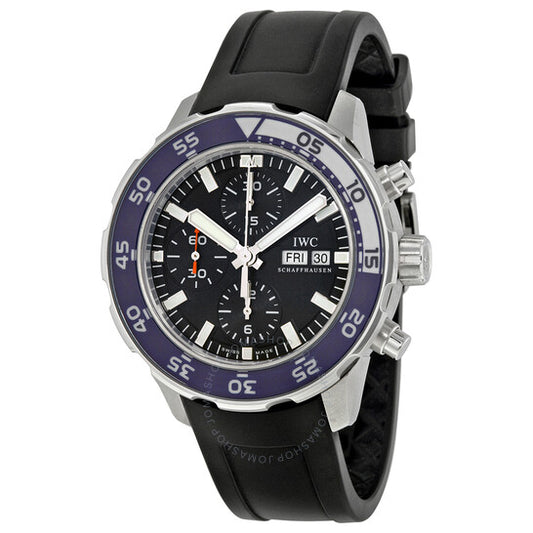 IWC, Aquatimer Chronograph Automatic Black Dial Black Rubber Men's Watch