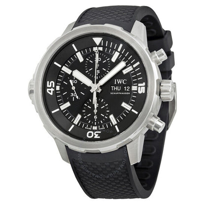 IWC, Aquatimer Chronograph Black Dial Black Rubber Men's Watch