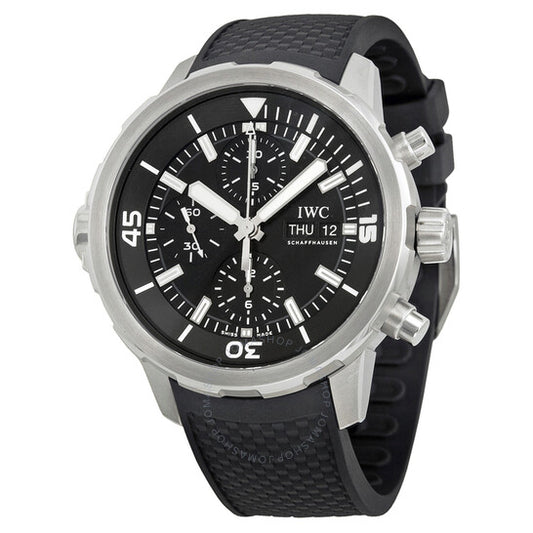IWC, Aquatimer Chronograph Black Dial Black Rubber Men's Watch