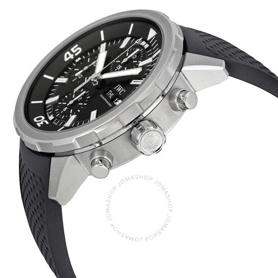 IWC, Aquatimer Chronograph Black Dial Black Rubber Men's Watch