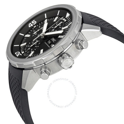 IWC, Aquatimer Chronograph Black Dial Black Rubber Men's Watch