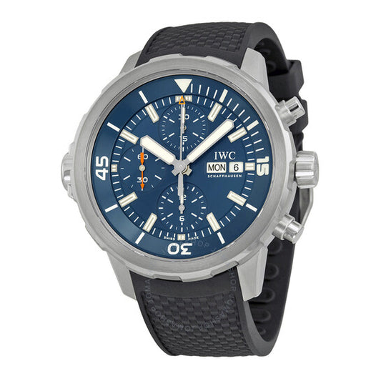 IWC, Aquatimer Chronograph Blue Dial Black Rubber Men's Watch IW3768-05