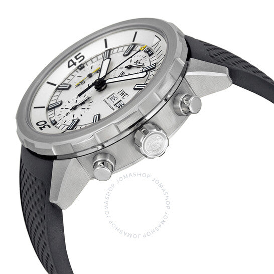 IWC, Aquatimer Chronograph Silver Dial Black Rubber Men's Watch