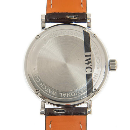 ساعة IWC أوتوماتيكية للسيدات بمينا فضية مرصعة بالألماس