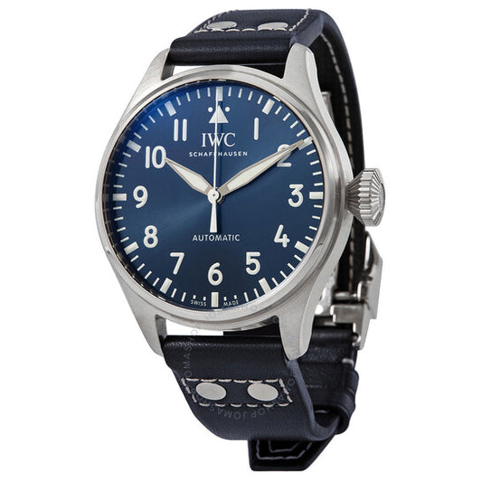 ساعة IWC Big Pilot 43 أوتوماتيكية للرجال بمينا أزرق