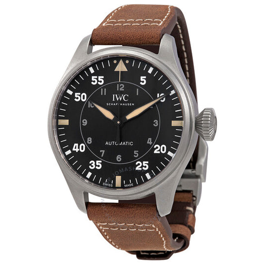 ساعة IWC Big Pilot Spitfire 43 أوتوماتيكية للرجال بمينا أسود