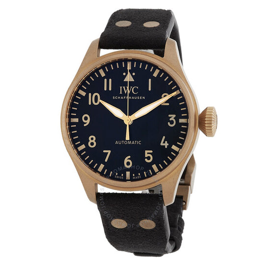 ساعة IWC Big Pilots Mr Porter Edition أوتوماتيكية للرجال بمينا أسود