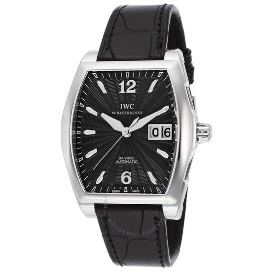 IWC, Da Vinci Black Dial Black Leather Men's Watch