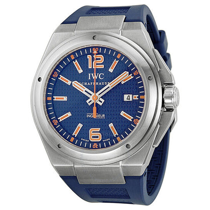 IWC, Ingenieur Blue Dial Blue Rubber Automatic Men's Watch