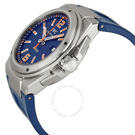 IWC, Ingenieur Blue Dial Blue Rubber Automatic Men's Watch