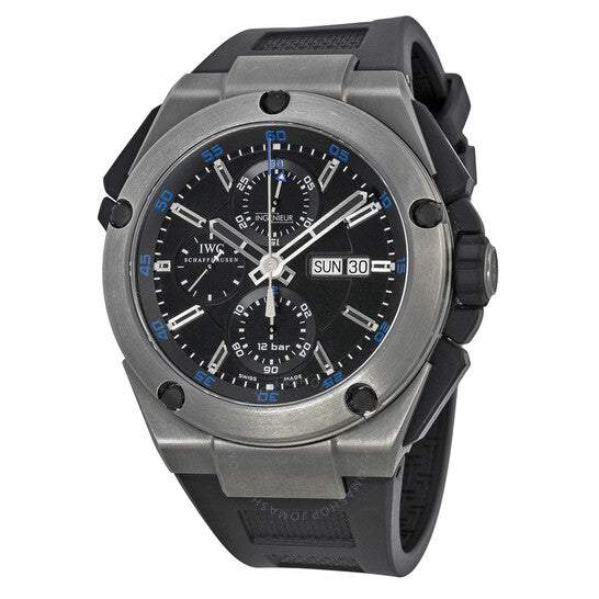 IWC, Ingenieur Chronograph Black Dial Black Rubber Men's Watch