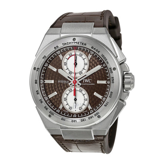 IWC, Ingenieur Chronograph Silberpfeil Brown Dial Leather Strap Automatic Men's Watch