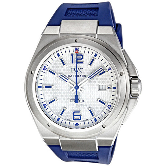 IWC, Ingenieur Mission Earth White Dial Blue Rubber Strap Automatic Men's Watch