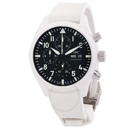 ساعة IWC Pilot Chronograph Top Gun "LAKE TAHOE" أوتوماتيكية للرجال بمينا أسود