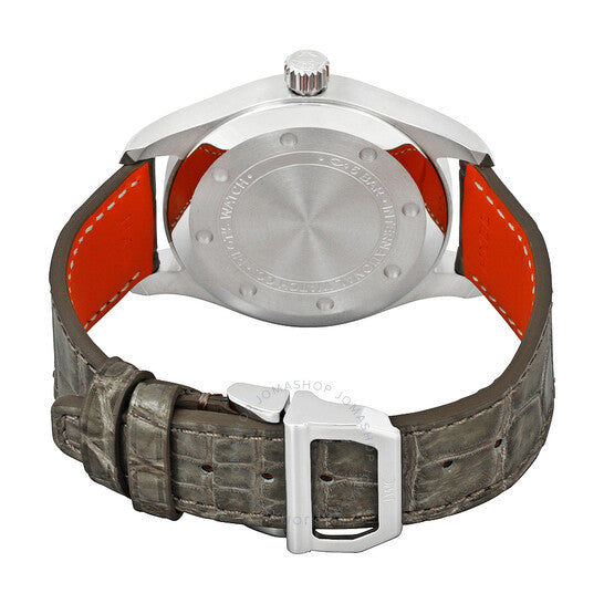 ساعة IWC Pilot الأوتوماتيكية للرجال بمينا فضي