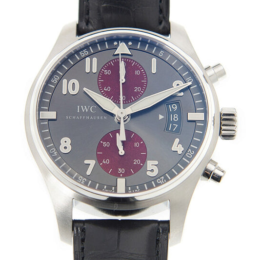 ساعة IWC Pilot Spitfire الفضية كرونوغراف أوتوماتيكية للرجال