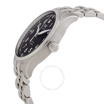 ساعة IWC Pilots الأوتوماتيكية للرجال بمينا أسود