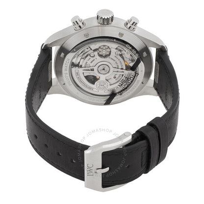 ساعة IWC Pilots Chronograph أوتوماتيكية للرجال بمينا أسود