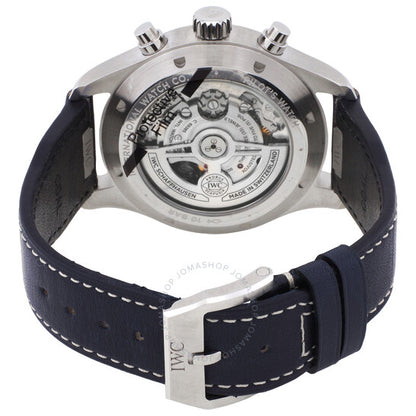 ساعة IWC Pilots Chronograph أوتوماتيكية للرجال بمينا أزرق