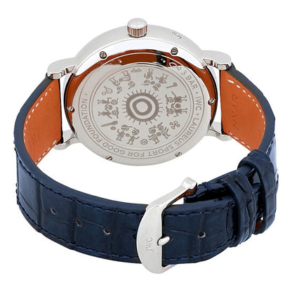 ساعة IWC Portofino أوتوماتيكية للسيدات بمينا أزرق