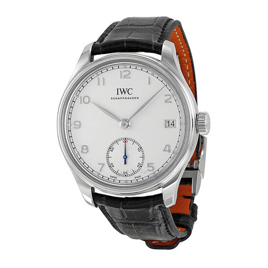 IWC, Portuguese Hand Wound Eight Days Stainless Steel Men's Watch