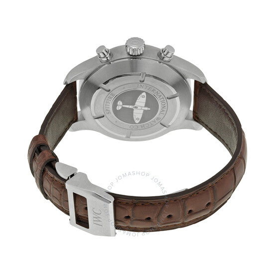 ساعة IWC Spitfire كرونوغراف للرجال بمينا رمادي داكن