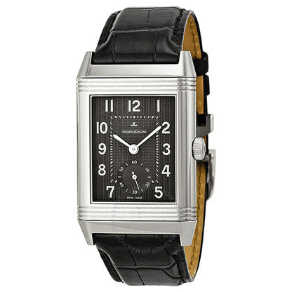 Jaeger LeCoultre, Grande Reverso 976 Black Dial Leather Men's Watch