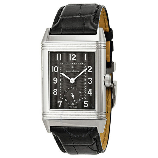 Jaeger LeCoultre, Grande Reverso 976 Black Dial Leather Men's Watch