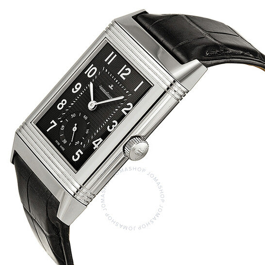Jaeger LeCoultre, Grande Reverso 976 Black Dial Leather Men's Watch