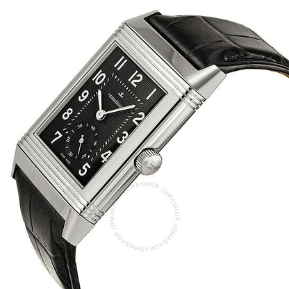 Jaeger LeCoultre, Grande Reverso 976 Black Dial Leather Men's Watch