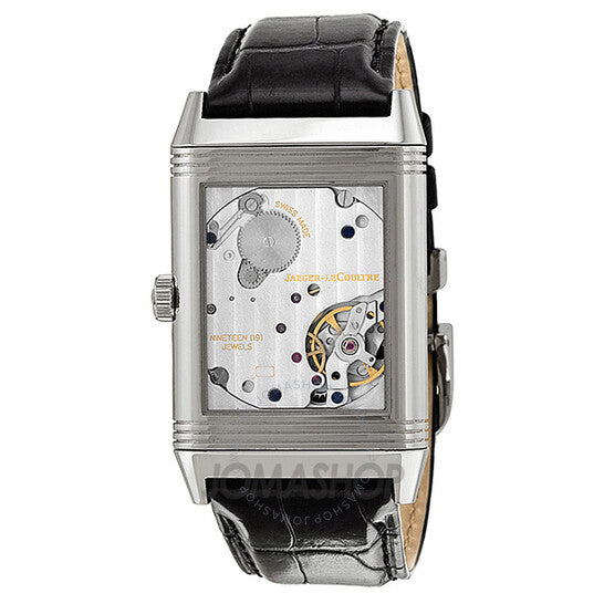 Jaeger LeCoultre, Grande Reverso 976 Black Dial Leather Men's Watch