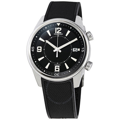 Jaeger LeCoultre, Polaris Date Automatic Black Dial Men's Rubber Watch