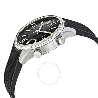 Jaeger LeCoultre, Polaris Date Automatic Black Dial Men's Rubber Watch