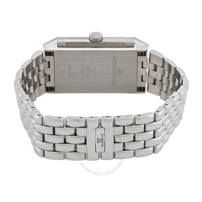 ساعة جيجر لوكولتر ريفيرسو كلاسيكية كوارتز بمينا فضي للسيدات