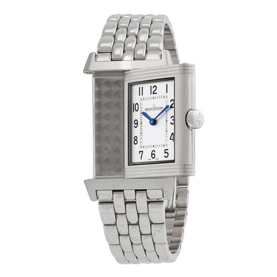 ساعة جيجر لوكولتر ريفيرسو كلاسيكية كوارتز بمينا فضي للسيدات