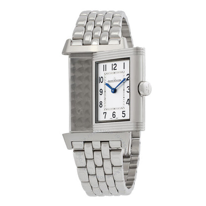 ساعة جيجر لوكولتر ريفيرسو كلاسيكية كوارتز بمينا فضي للسيدات