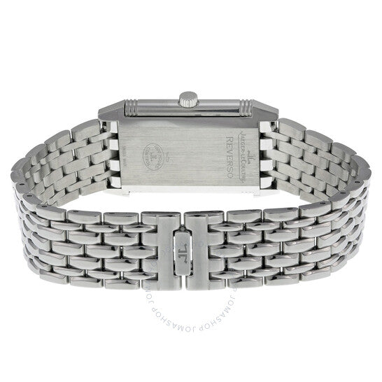 ساعة جيجر لوكولتر ريفيرسو الكلاسيكية للرجال بمينا أبيض