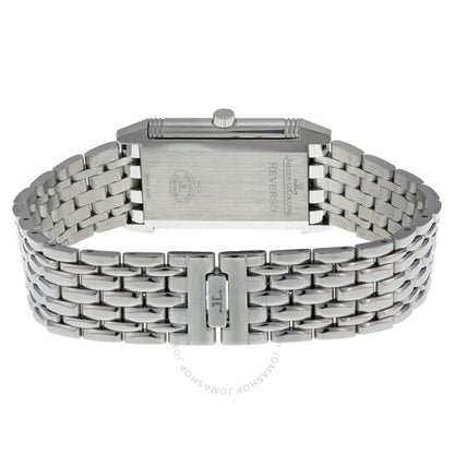 ساعة جيجر لوكولتر ريفيرسو الكلاسيكية للرجال بمينا أبيض