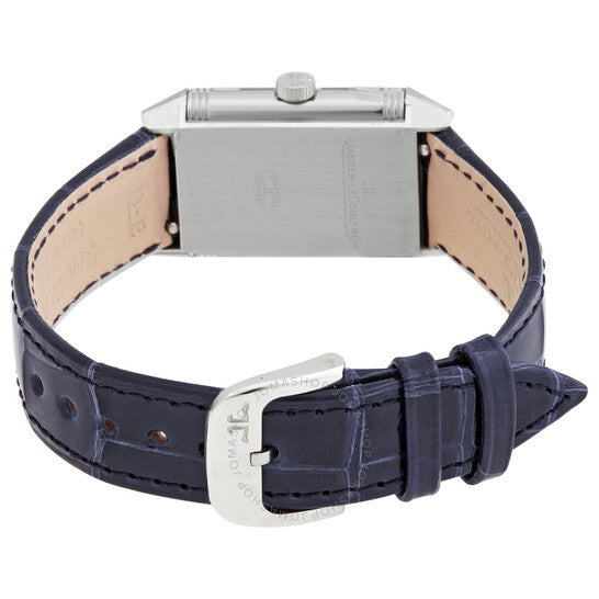 ساعة جيجر لوكولتر ريفيرسو صغيرة كوارتز بمينا فضي للسيدات