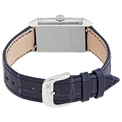 ساعة جيجر لوكولتر ريفيرسو صغيرة كوارتز بمينا فضي للسيدات