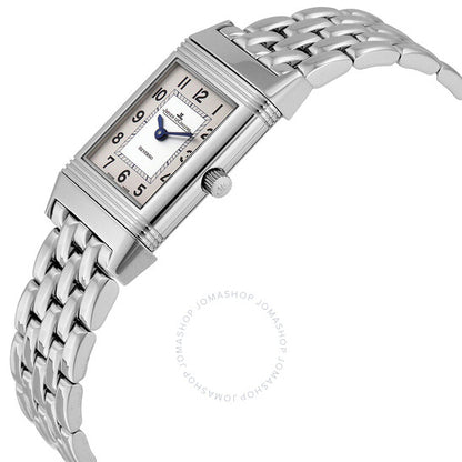 ساعة جيجر لوكولتر ريفيرسو للسيدات بمينا أبيض وستانلس ستيل